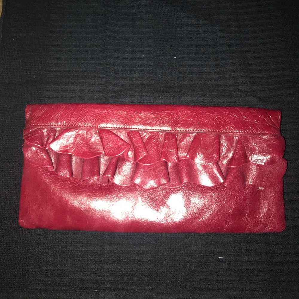HOBO, cherry red clutch